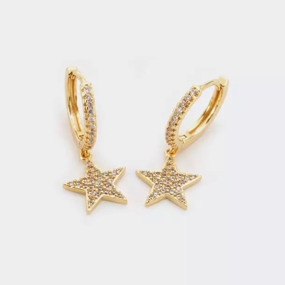 Mini Star huggie hoop earrings - Picture 1 of 4